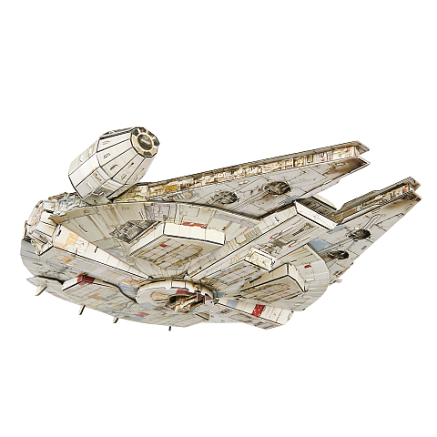 4D Build - Star Wars Millennium Falcon - detailreicher 3D-Modellbausatz aus hochwertigem Karton, 223 Teile, für Star Wars Fans ab 12 Jahren