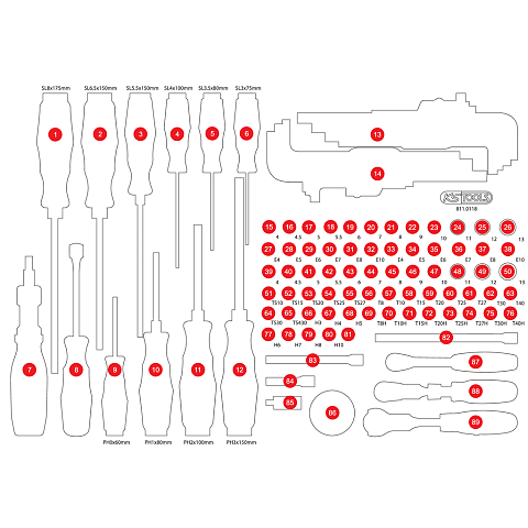 KS Tools 811.0105-97 Werkzeugkoffer-Zubehör
