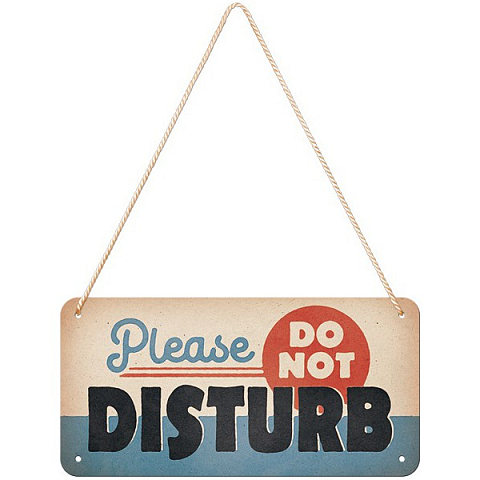 Nostalgic Art Do Not Disturb Dekoratives Schild & Tafel für drinnen Metall Mehrfarbig