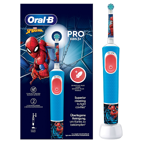 Oral-B Pro Kids Kind Vibrierende Zahnbürste Blau, Weiß
