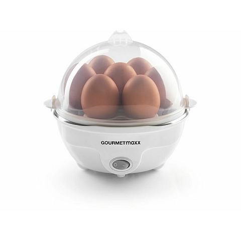 Gourmetmaxx 13760 Eierkocher 7 Eier 350 W Transparent, Weiß