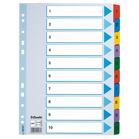 Esselte 100161 Tab-Register Numerischer Registerindex Karton