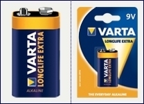 Varta Longlife Extra 9 V block Einwegbatterie Alkali