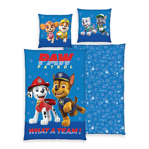 HERDING Paw Patrol Bettwäsche-Set ‘What a Team’ – 135×200 cm, Linon