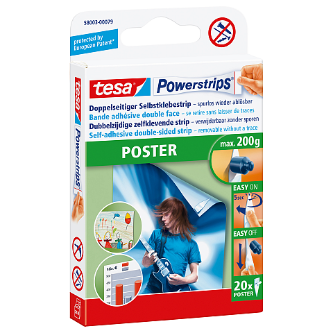 TESA Powerstrips POSTER Montage-Etikett