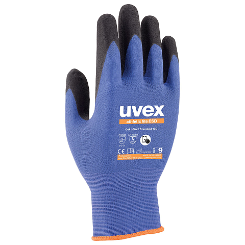 Uvex 60035 Fabrik-Handschuhe Anthrazit, Blau Karbon, Elastan, Polyamid 1 Stück(e)