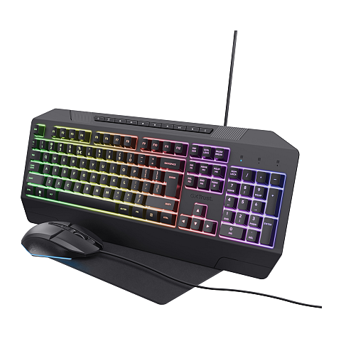 Trust GXT 791 Tastatur Maus enthalten Gaming USB QWERTZ Deutsch Schwarz