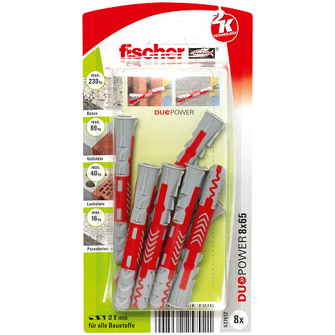 Fischer DuoPower 8 Stück(e) Dübel 65 mm