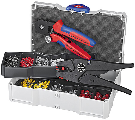 Knipex 97 90 10 Kabel-Crimper Crimpwerkzeug Schwarz, Blau, Rot