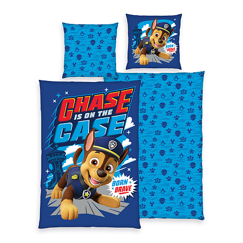 HERDING Paw Patrol Bettwäsche-Set ‘Chase’ – 135×200 cm, Linon