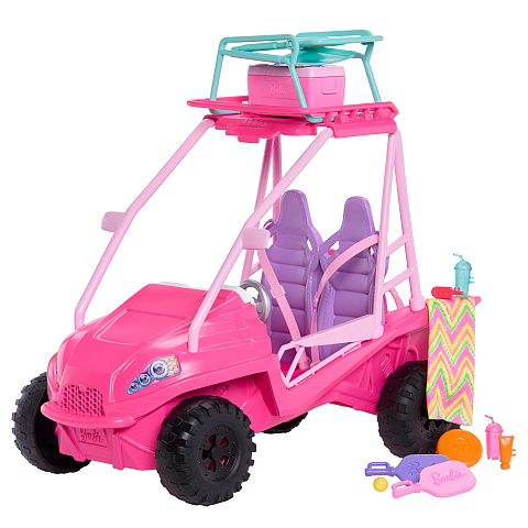 Barbie „ Mysteries: Beach Detectives“ Ultimativer Strand-Buggy Spielset mit mehr als 10 Zubehörteilen