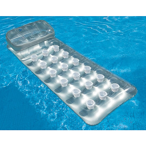 Intex 58894EU Aufblasbares Spielzeug für Pool & Strand Grau Einfarbig Vinyl Schwimmende Matratze