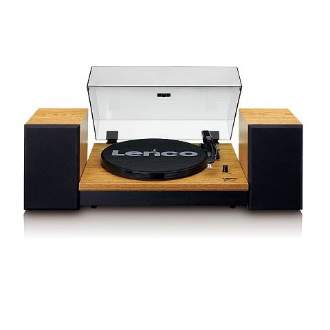 Lenco LS-300 Audio-Plattenspieler mit Riemenantrieb Schwarz, Holz