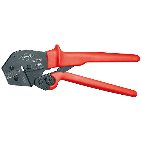 Knipex 97 52 08 Kabel-Crimper Crimpwerkzeug Schwarz, Rot