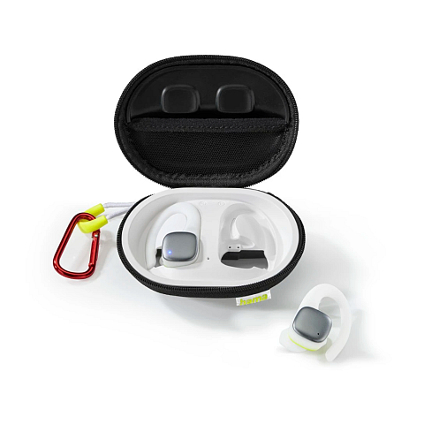 Hama Spirit Athletics Kopfhörer True Wireless Stereo (TWS) Ohrbügel Sport Bluetooth Weiß, Gelb