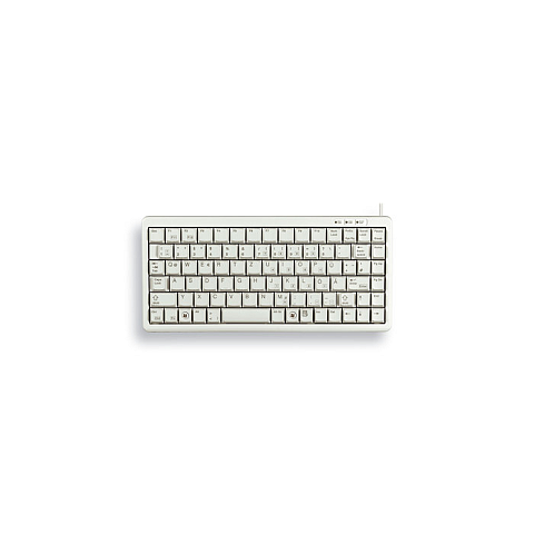 CHERRY G84-4100 Kompakte Kabelgebundene Tastatur, USB/PS2, Hell Grau (QWERTZ - DE)