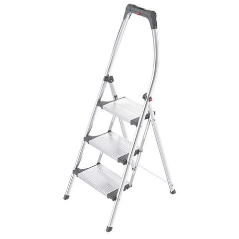 Hailo LivingStep Plus Stufenleiter Aluminium, Schwarz