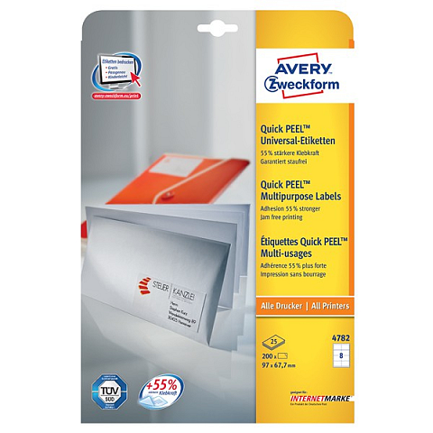 Avery Universal-Etiketten, weiß, 97 x 67,7 mm, permanent