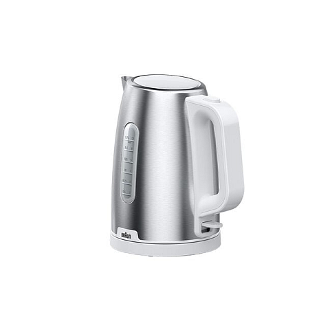 Braun WK 1500 Wasserkocher 1,7 l 2200 W Edelstahl, Weiß