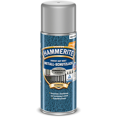 Hammerite Metall-Schutzlack Hammerschlag (Aerosol) Silbergrau 0,4 l