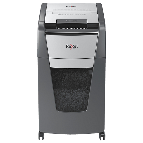 Rexel AutoFeed+ 225M Aktenvernichter Mikrogeschnittene Zerkleinerung 55 dB 23 cm Schwarz, Grau