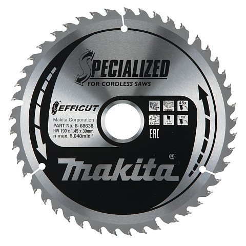 Makita B-68638 Kreissägeblatt 19 cm 1 Stück(e)