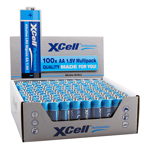XCell Performance Alkaline LR6 Mignon AA Batterie 100er Box