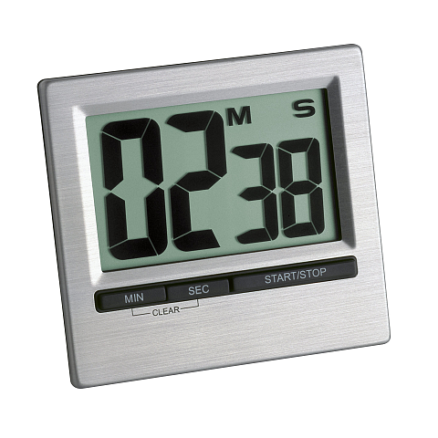 TFA-Dostmann 38.2013.54 Küchen-Timer Digitaler Küchentimer Silber