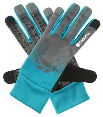 Gardena 11501-20 Handschutz Gartenhandschuhe Schwarz, Blau, Grau Baumwolle, Elastan, Nylon, Polyester, Polyurethan