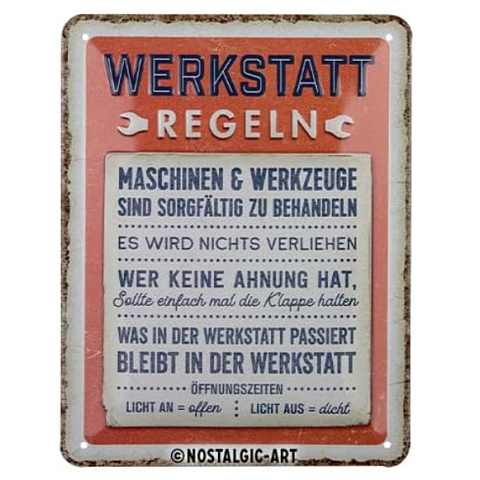 Nostalgic Art 45104972 Dekoratives Schild & Tafel für drinnen Metall Mehrfarbig