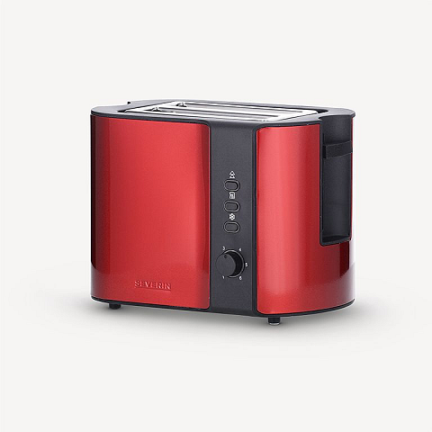 Severin AT 2217 Toaster 2 Scheibe(n) 800 W Metallisch, Rot