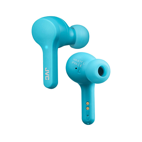JVC HA-A7T-AN Kopfhörer True Wireless Stereo (TWS) im Ohr Anrufe/Musik Mikro-USB Bluetooth Blau