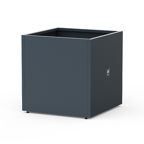 Herstera Metal Planter Cube Draußen Pflanzgefäß Freistehend Stahl Anthrazit