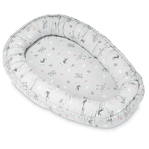 Julius Zöllner 8130064560 Babybett Babynest Baumwolle Grau, Weiß