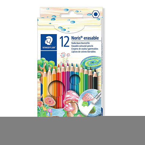 Staedtler Noris erasable 144 50 Schwarz, Blau, Bordeaux, Braun, Grün, Hellgrün, Malve, Navy, Orange, Pfirsich, Rot, Gelb 12 Stück(e)