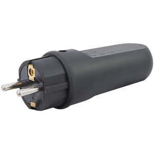 REV 0512090555 Elektrischer Netzstecker Typ F Schwarz