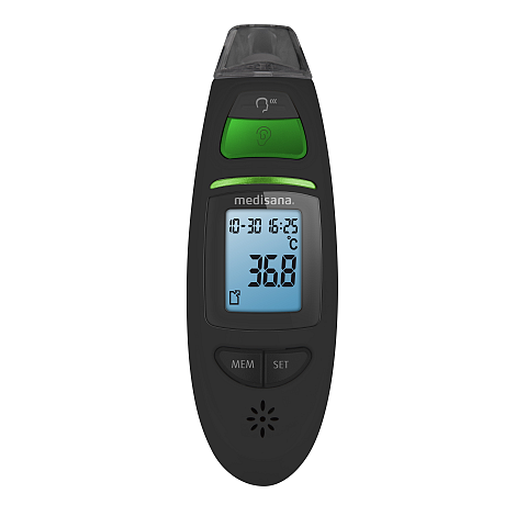 Medisana TM 750 Fernabtastthermometer Schwarz Ohr, Stirn Tasten