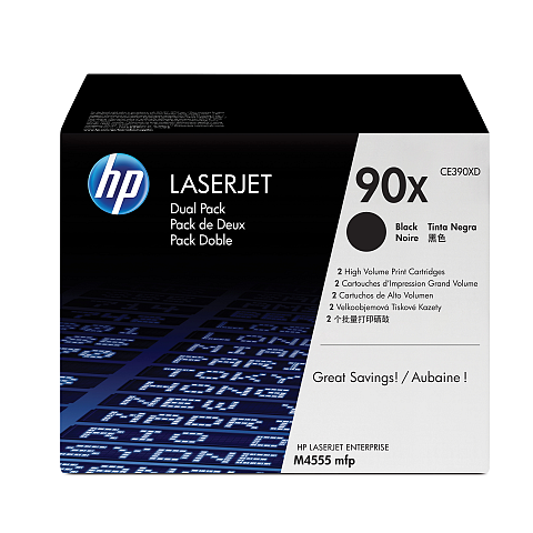 HP 90X 2er-Pack Schwarz Original LaserJet Tonerkartuschen mit hoher Reichweite