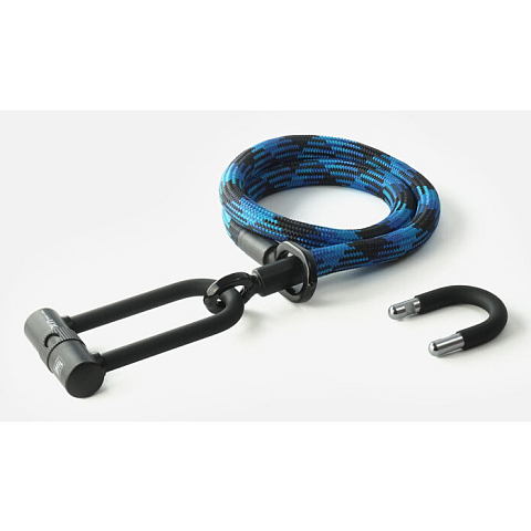 tex-lock Eyelet Schwarz, Blau 1200 mm Kabelschloss
