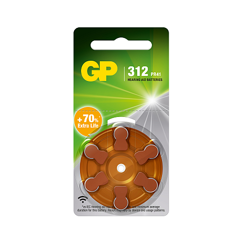 GP Batteries 103250 Haushaltsbatterie Einwegbatterie 312, PR41 Zink-Luft