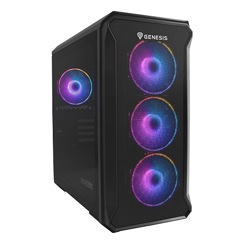 GENESIS Irid 503 ARGB Micro Tower Schwarz, Transparent