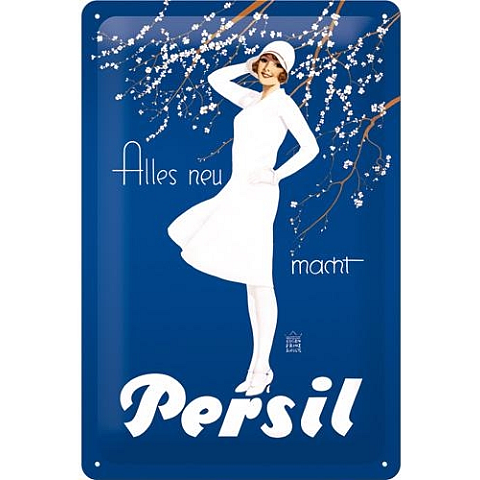 Nostalgic Art Persil Alles Neu Macht Dekoratives Schild & Tafel für drinnen Metall Mehrfarbig