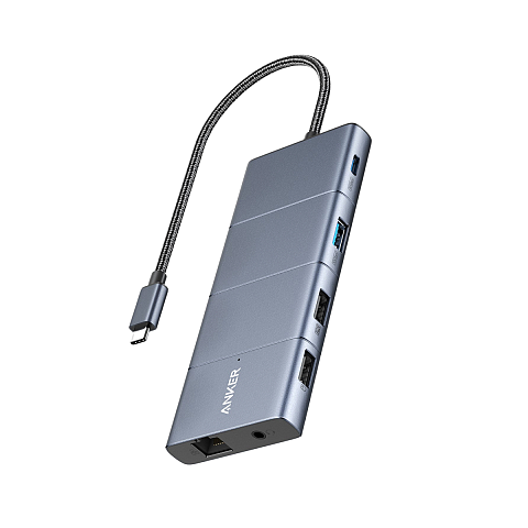 Anker Innovations A83880A1 Schnittstellen-Hub USB Typ-C 10000 Mbit/s Grau