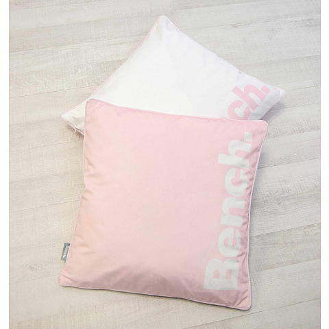 HERDING 5312605020 Kissenbezug Pink, Weiß 50 x 50 cm Polyester, Samt