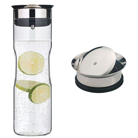 WMF 0651036040 Karaffe 1,25 l Silber, Transparent