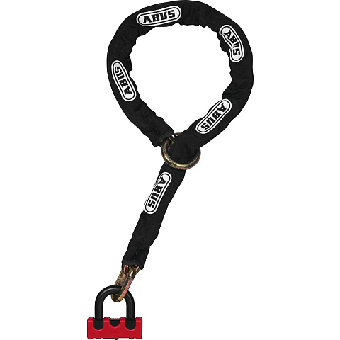 ABUS 59715 Fahrradschloss Schwarz, Rot 1200 mm Kettenschloss