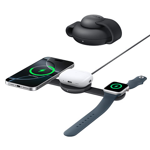 Anker B25M8H11 Ladegerät für Mobilgeräte Kopfhörer, Kopfhörer, Smartphone, Smartwatch Schwarz Kabelloses Aufladen Schnellladung Drinnen