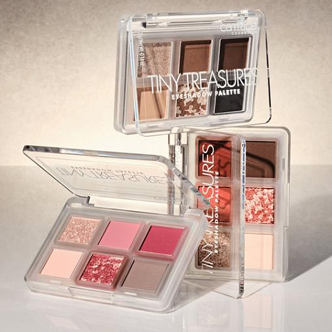 CATRICE Tiny Treasures Eyeshadow Palette Lidschatten 030 Heat It Up Matte, Metallisch, Schimmer