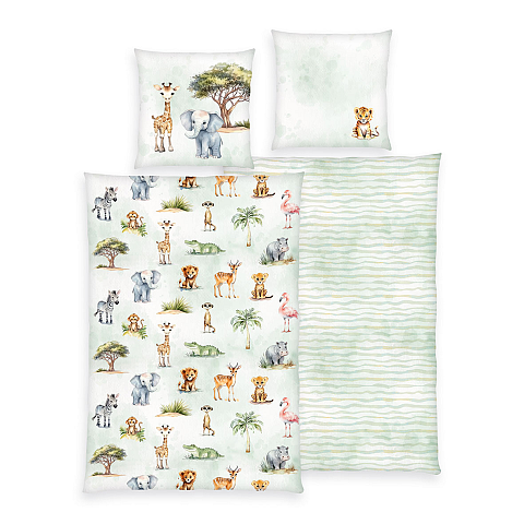 HERDING Young Collection Bettwäsche - Safari - 70-x-90-cm-140-x-200-cm-at