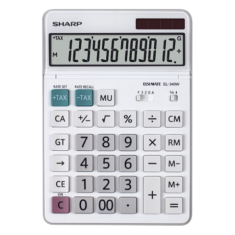 Sharp EL-340W Taschenrechner Desktop Display-Rechner Weiß